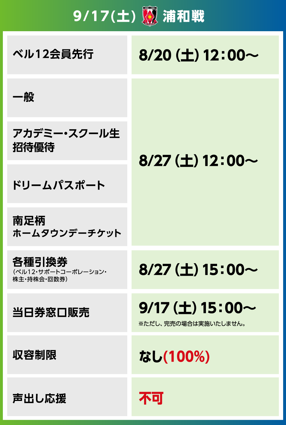 9月17日 土 浦和レッズ戦のチケットについて 湘南ベルマーレ公式サイト